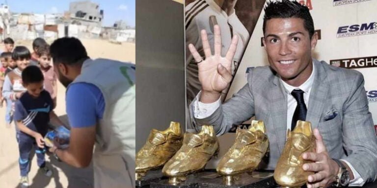 रोनाल्डो ने रमजान के लिए गाजा को $1.5 मिलियन का दिया दान, अपने गोल्डन बूट किये नीलाम