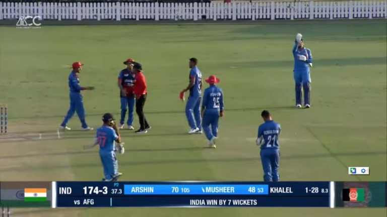राज व कुलकर्णी का धमाल, एशिया कप में भारत ने अफगानिस्तान को रौंदा, जादरान की तूफानी पारी बेकार